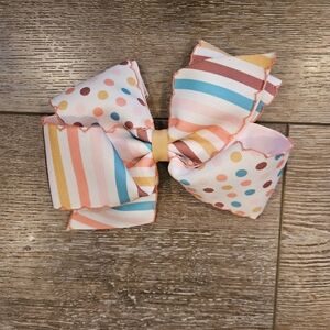 Matilda Jane Colorful Striped and Dotted Kids Hair Bow